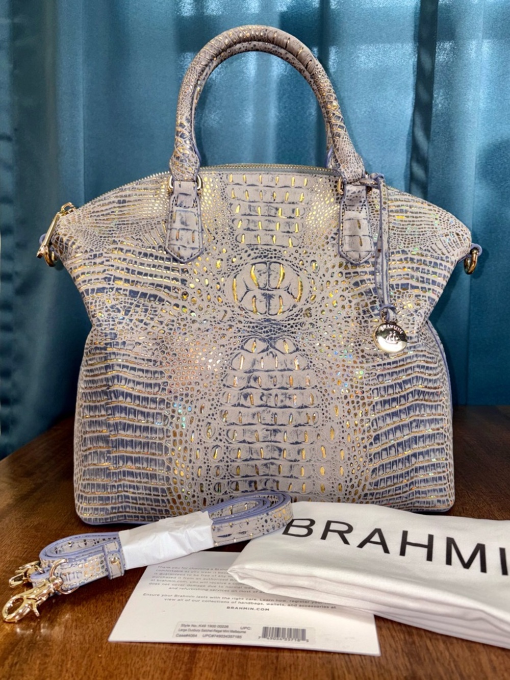 Brahmin EUC Lrg Duxbury - Regal - Soft Nubuck - RARE, HTF - 3 FULL EYES